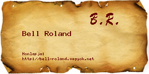 Bell Roland névjegykártya